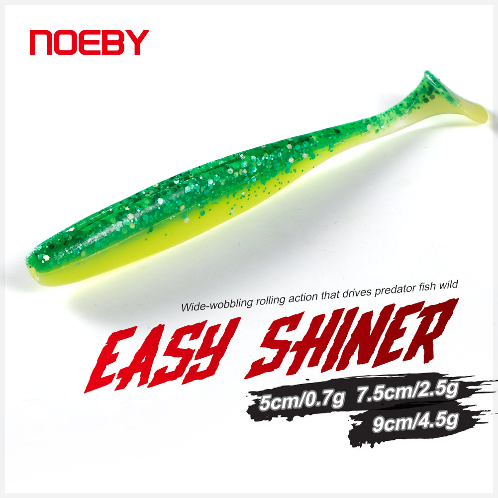 Fishing Lure Soft Plastic - Noeby-لينة سيليكون إغراء مع t-الذيل ،