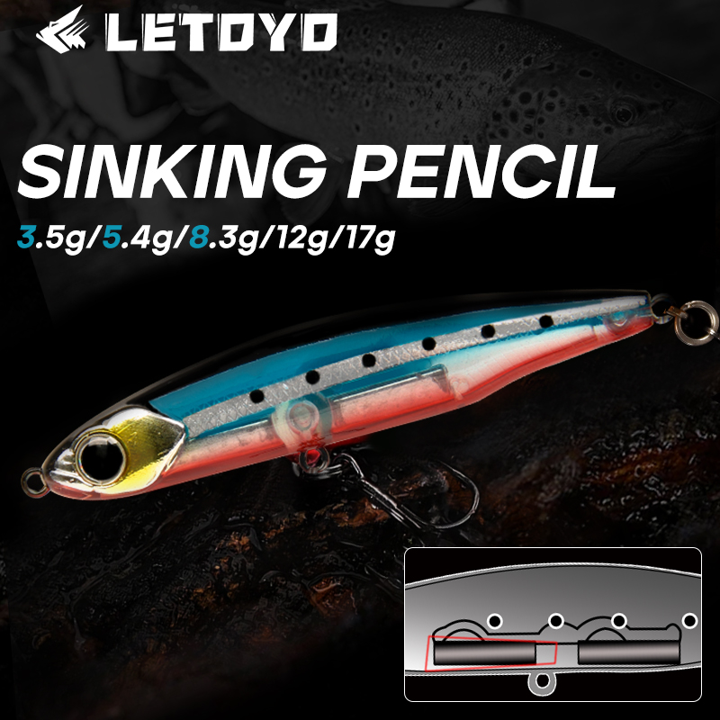 Fishing Lure Topwater - LETOYO غرق قلم رصاص 17 جرام