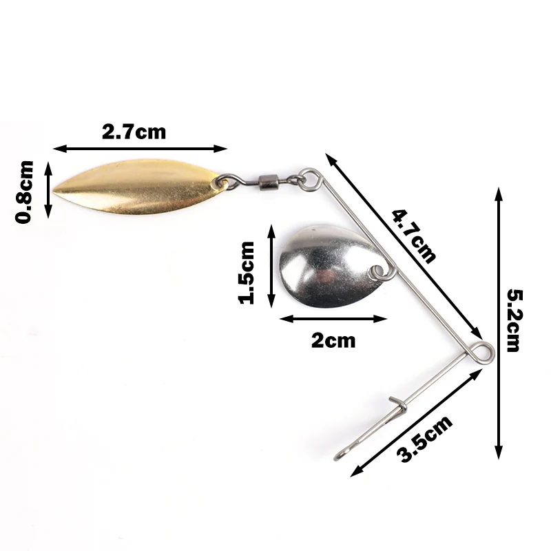 OUTKIT 5 قطعة 2.5 جرام سبينر ا - مراجعة Fishing Lure Buzzbait وسعره
