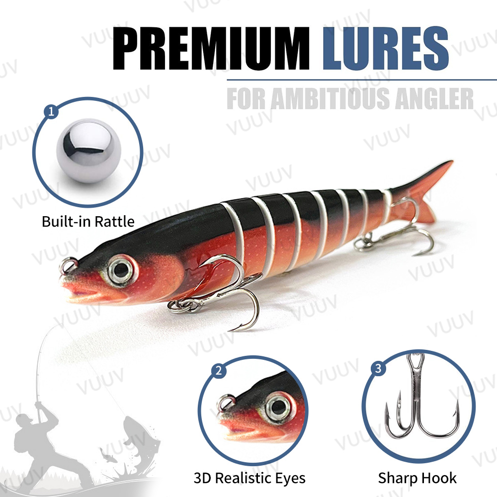 10 قطع من طعوم الصيد متعددة ال - مراجعة Fishing Lure Kit وسعره