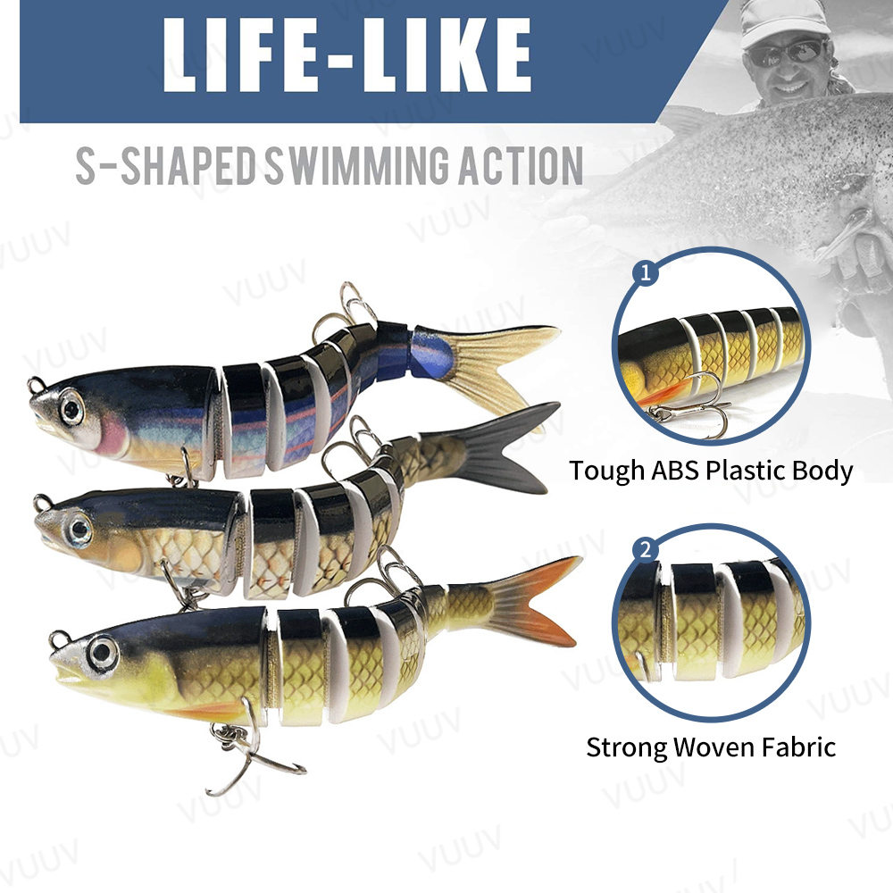 10 قطع من طعوم الصيد متعددة ال - مراجعة Fishing Lure Kit وسعره