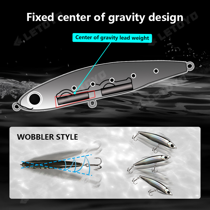 LETOYO غرق قلم رصاص 17 جرام 12 - مراجعة Fishing Lure Topwater وسعره