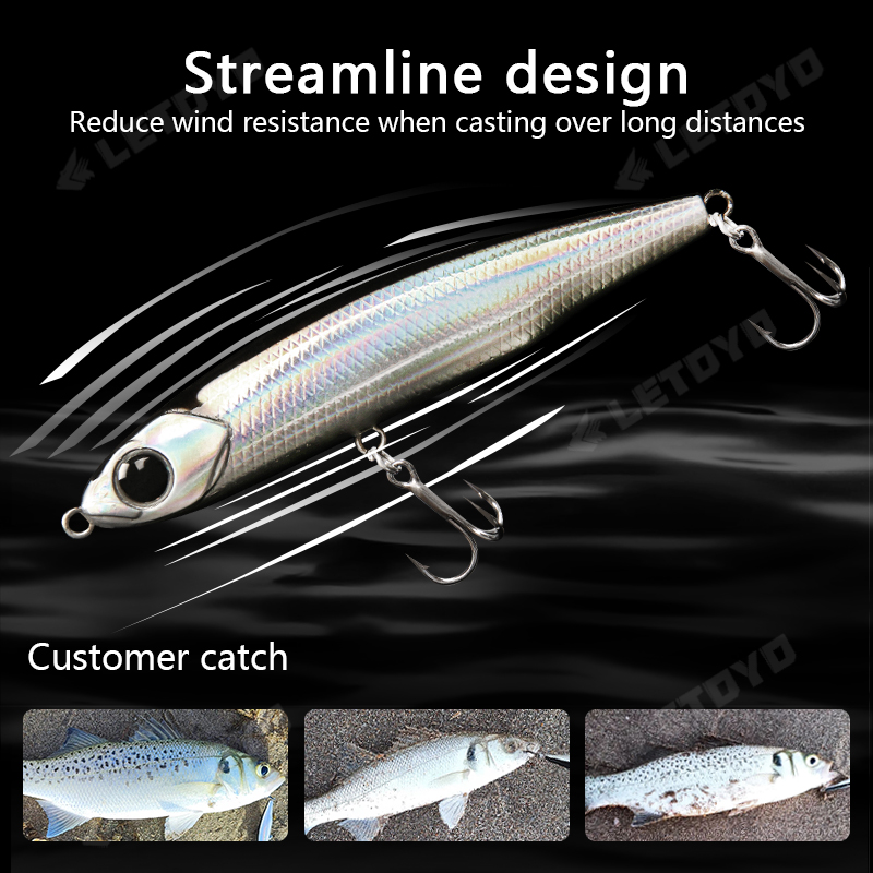 LETOYO غرق قلم رصاص 17 جرام 12 - مراجعة Fishing Lure Topwater وسعره
