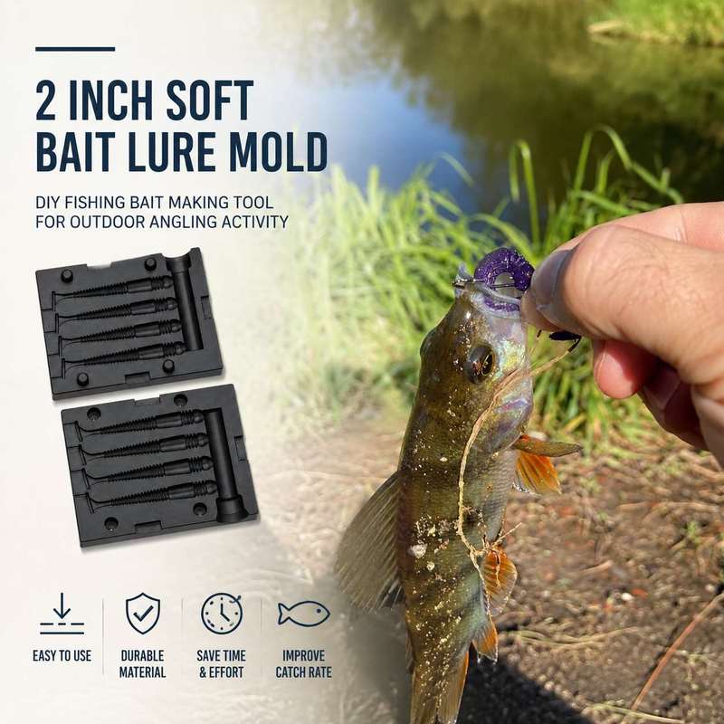 قالب طُعم ناعم بحجم 2 بوصة، أد - مراجعة Fishing Lure Making Kit وسعره