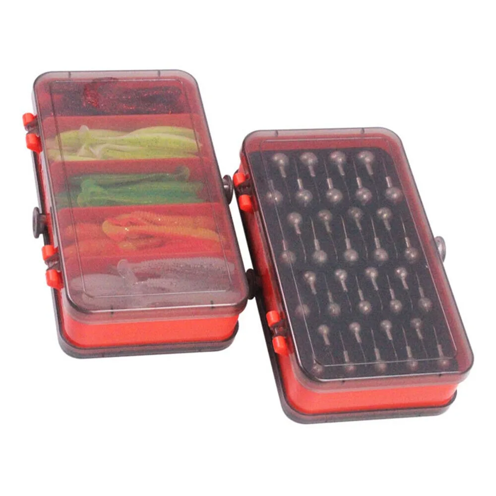 صندوق طُعم محمول مزدوج الجوانب - مراجعة Fishing Lure Soft Plastic وسعره