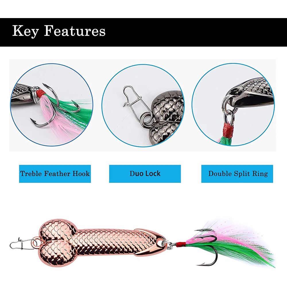 طعم صيد معدني على شكل قضيب ذكر - مراجعة Fishing Lure Blade Bait وسعره